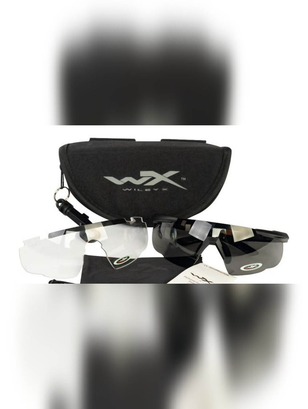 Ballistic Wiley X Vapor Glasses Military WX talon With Case Interchangable